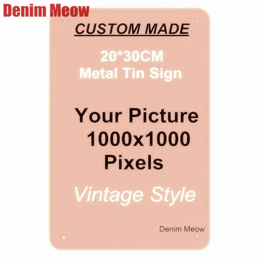 Personalized Retro Metal Tin Signs – Customizable Home Decor Art