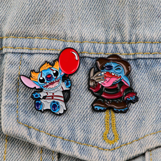 Cartoon Stitch Enamel Pin Brooches – Cute Accessories for Women and Fans