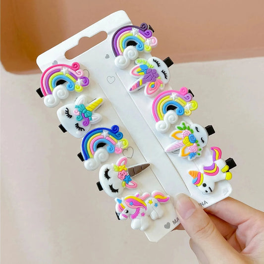 Adorable Unicorn Hair Accessories Set for Kids – 10PCS Collection