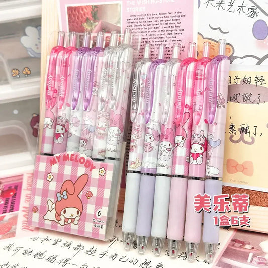 Sanrio 6pcs Series Gel Pen Set – Hello Kitty &amp; Friends Y2K Collection