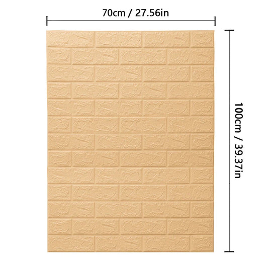 Transform Your Space with 3D Brick Pattern Self-Adhesive Wallpaper