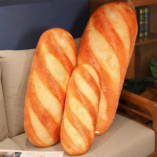 Soft and Cozy 3D Simulation Bread Plush Pillow for Home Decor