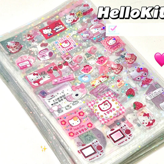 Japanese Charm Girl Hello Kitty Sticker Set – Kawaii Decorations&nbsp;