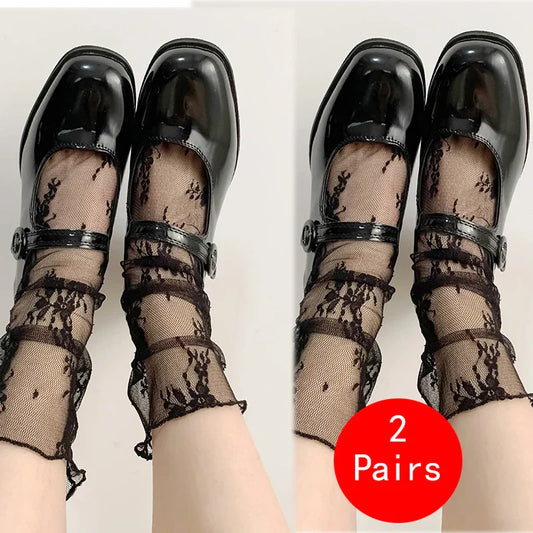 Elegant and Breathable Lace Socks for a Touch of Sophistication