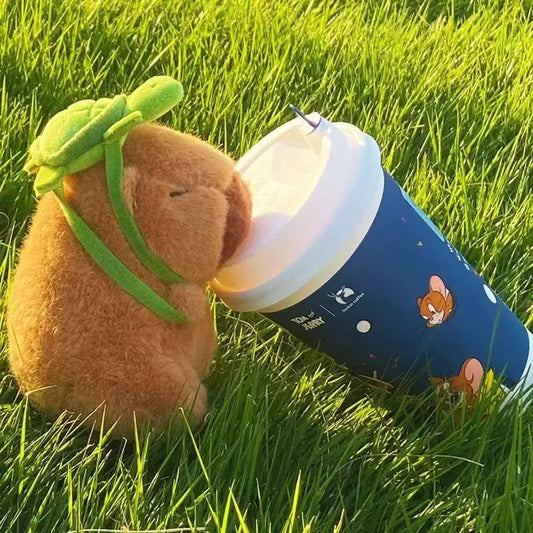 Cute Turtle Backpack with Capybara Plush