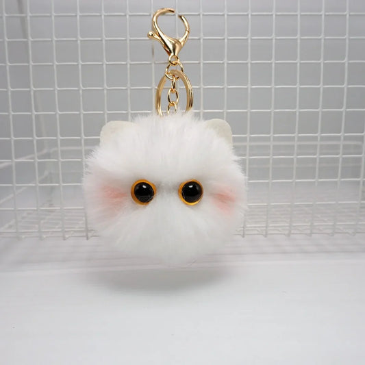 Cute Plush Cat Keychain