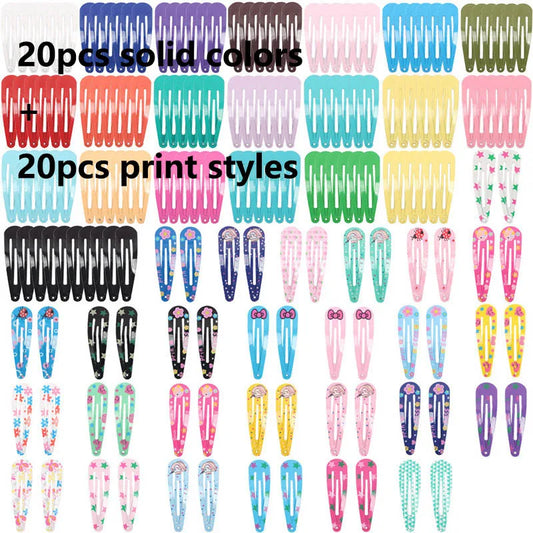 40Pcs Cute Cartoon Fruit &amp; Animal Hair Clips for Kids