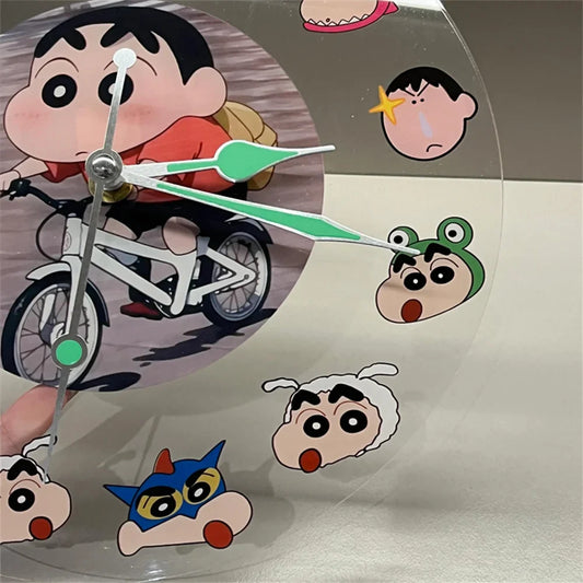 Adorable Crayon Shin-Chan Acrylic Clock – A Kawaii Anime