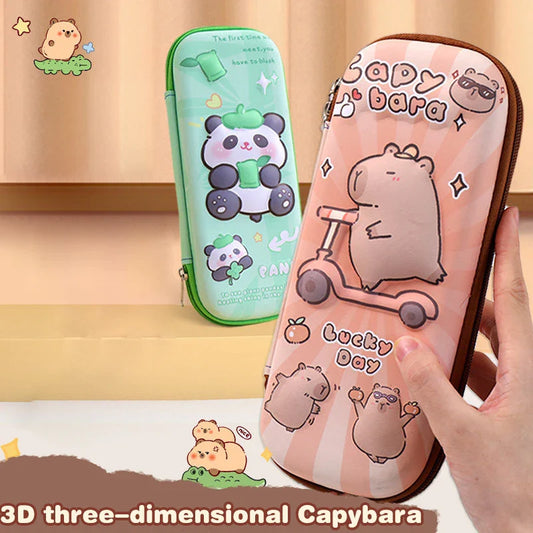 3D Capybara Pencil Case