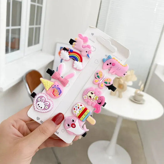 Adorable Unicorn Hair Accessories Set for Kids – 10PCS Collection