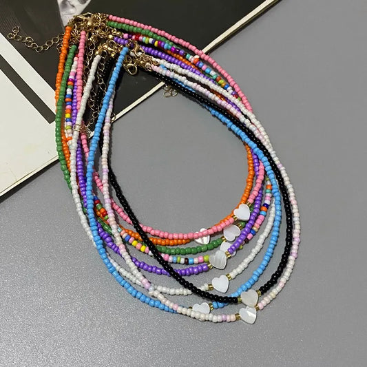 New Nature Shell Love Heart Choker Necklace