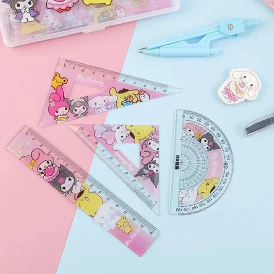 Kawaii My Melody &amp; Kuromi Student Ruler Set – School &amp; Art Projects