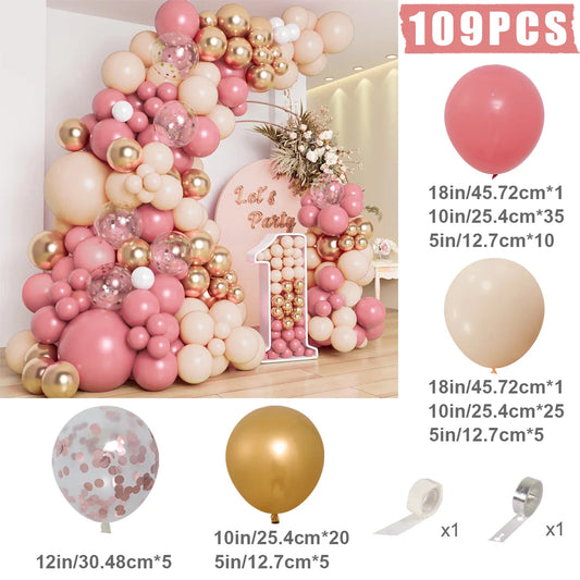 Retro Pink Pastel Macaron Balloon Garland Kit