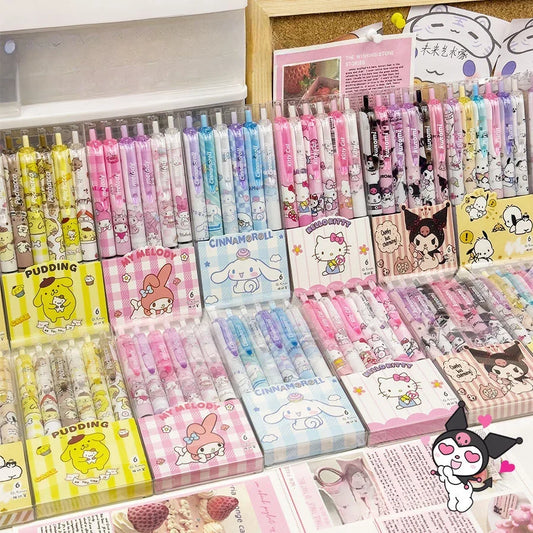 Sanrio 6pcs Series Gel Pen Set – Hello Kitty &amp; Friends Y2K Collection