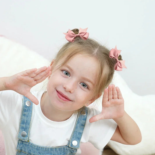 10Pcs Elastic Hair Ties with Ribbon Bows – Baby & Kids Gift Accessories