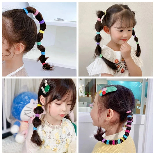 Colorful Basic Nylon Elastic Hair Ties – Perfect for Girls’ Ponytails