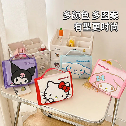 Kawaii Sanrio Large Capacity Folding Cartoon Makeup Bag