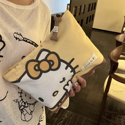 Cute Sanrio Hello Kitty Cosmetic Bag – Kawaii Travel Zipper Storage