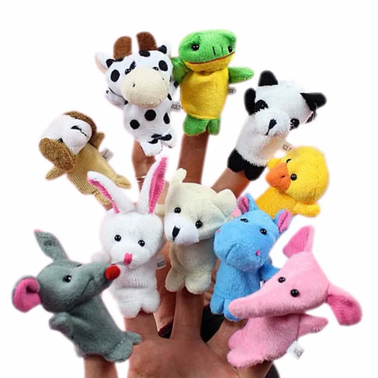 Cartoon Hand Doll Finger Puppet Set – Plush Toys for Early Education