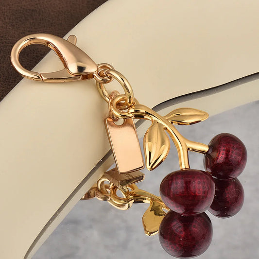 Exquisite High-end Bear Cherry Butterfly Keychains for Women