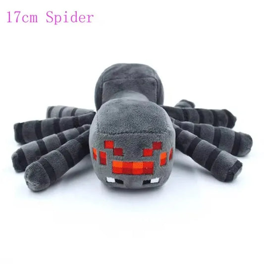 Adorable 16cm Gray MC Spider Plush Toy for Kids and Game Enthusiasts