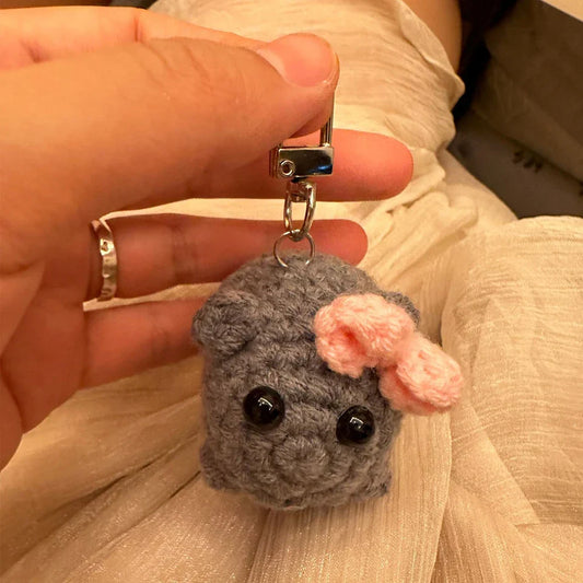 Sad Hamster Violin Song Plush Keychain
