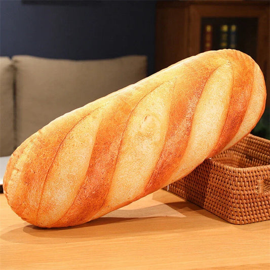 Soft and Cozy 3D Simulation Bread Plush Pillow for Home Decor