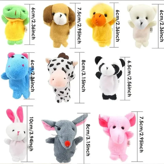 Cartoon Hand Doll Finger Puppet Set – Plush Toys for Early Education