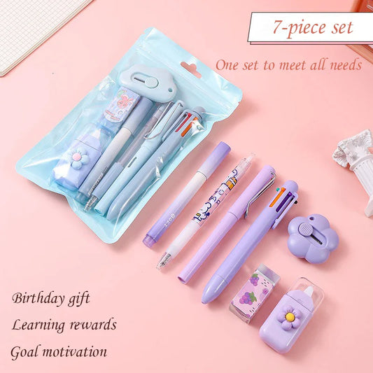 Kawaii Korean Stationery Set – Perfect for Students and Office Use