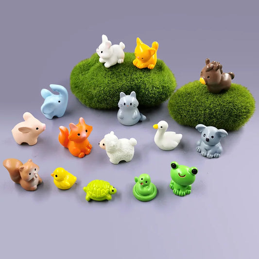 10Pcs Easter Animal Figurines Set
