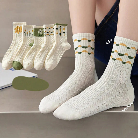 Women's Cartoon Socks – Creative and Fashionable Printed Mid-Length Socks