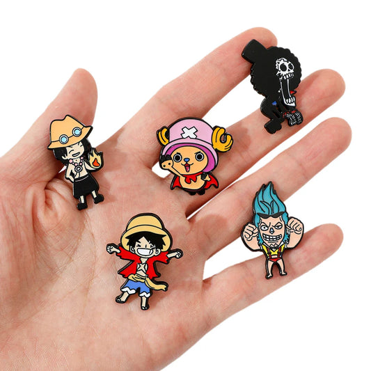 5 Pcs Monkey D. Luffy &amp; Tony Tony Chopper Enamel Pins