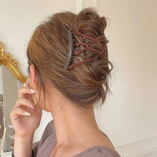 Vintage Creative Magic Hair Comb: Elastic Rope Disc Hair Clip for Women