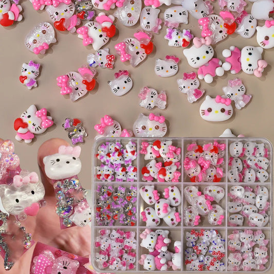 Hello Kitty Nail Charms – Kawaii Resin Accessories