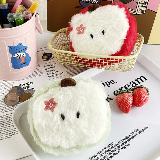 INS Korean Style Kawaii Mini Red Apple Wallet – Cute Coin &amp; Lipstick Bag