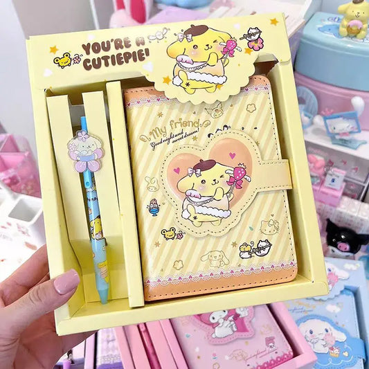 Sanrio Notebook and Stationery Set – Kuromi, Hello Kitty, Cinnamoroll
