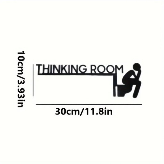 Modern Metal Toilet Door Sign – Stylish Wall Sculpture for Home Decor