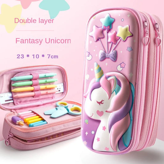 3D EVA Unicorn Cute Pencil Case