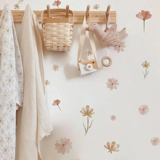 Boho Flowers Wall Stickers – Eco-friendly Removable Decals