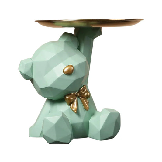 Geometric Bear Resin Sculpture