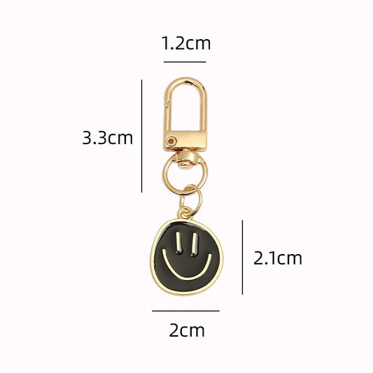 Lovely Smile Face Keychain – Enamel Metal Key Ring Accessories
