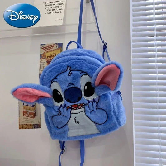 Disney 3D Plush Backpack – Cute and Spacious Cartoon Fashion Bag