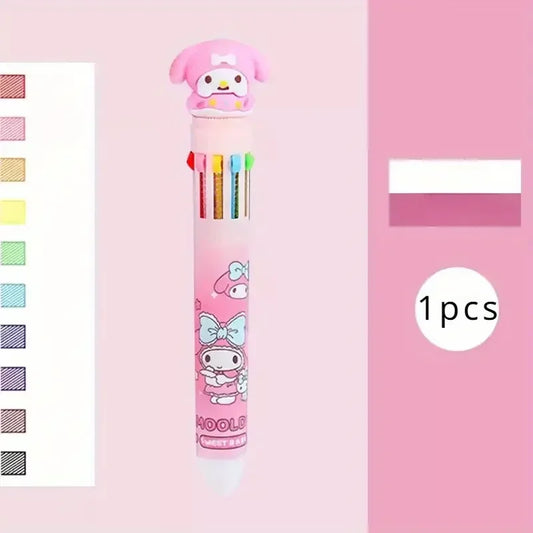 Sanrio 10-Color Ballpoint Pen Set – Kawaii Stationery