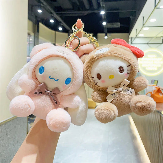Sanrio Plush Kuromi Keychain – Adorable Accessories for Kids and Fans