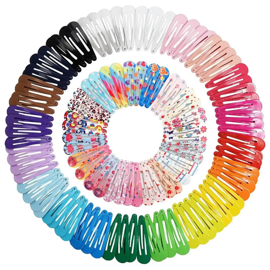 Colorful &amp; Secure Snap Hair Clips for Baby Girls and Toddlers