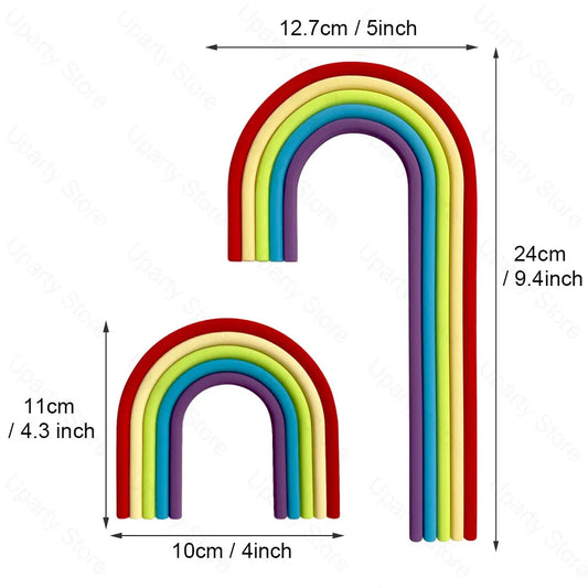 2 Packs Rainbow Cake Toppers