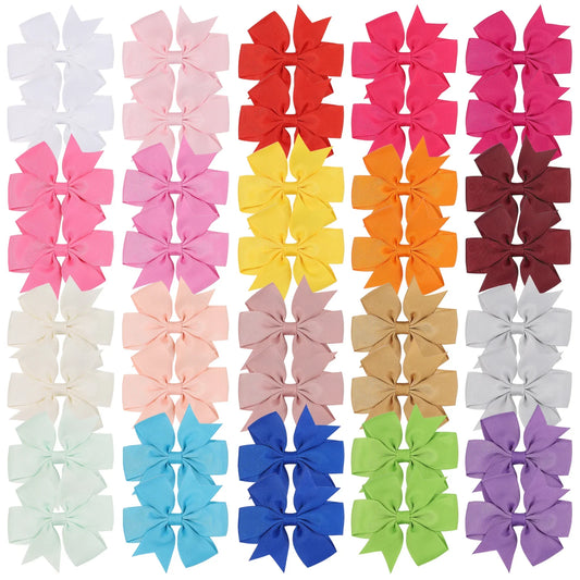 Adorable Candy Color Bow Hair Clip Set for Baby Girls