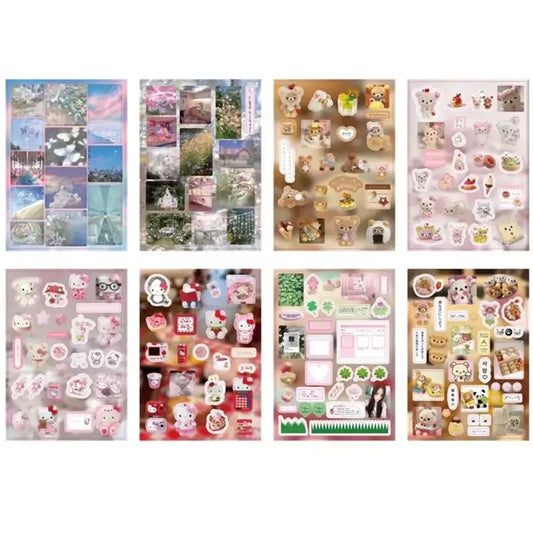 Y2K Glitter Laser Stickers – Kawaii Decorations for Accessories