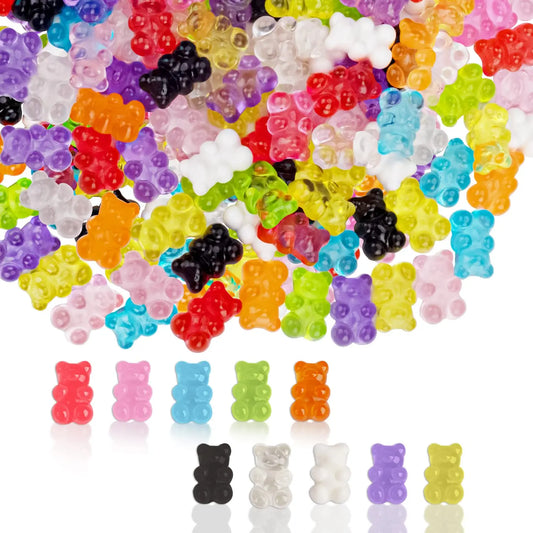 50Pcs Gummy Bear Rhinestone Nail Art Charms – Jelly Bear Decorations