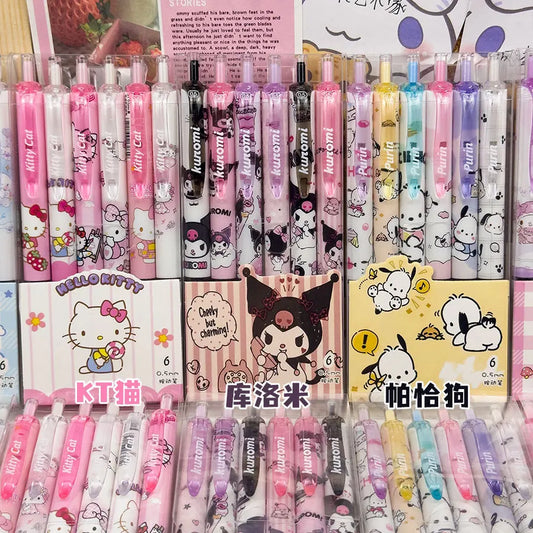 Sanrio 6pcs Series Gel Pen Set – Hello Kitty &amp; Friends Stationery